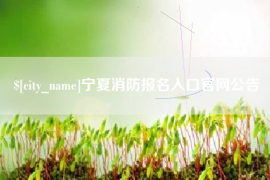 黔东南宁夏消防报名入口官网公告
