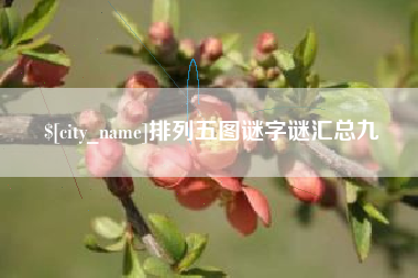 黔东南排列五图谜字谜汇总九