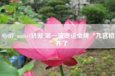 黔东南骄傲!第一波奥运金牌“九宫格”齐了