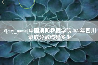 黔东南中国消防救援学院2021年四川录取分数线是多少