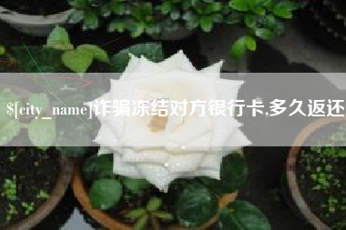 黔东南诈骗冻结对方银行卡,多久返还