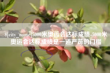 黔东南5000米奥运会达标成绩-5000米奥运会达标成绩是一道严苛的门槛