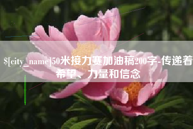 黔东南50米接力赛加油稿200字-传递着希望、力量和信念