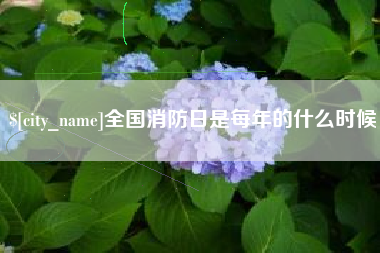 黔东南全国消防日是每年的什么时候