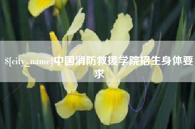 黔东南中国消防救援学院招生身体要求