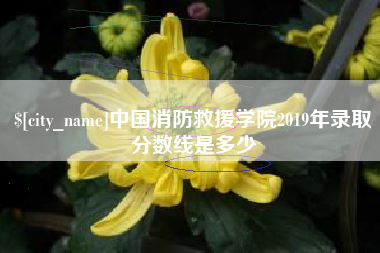 黔东南中国消防救援学院2019年录取分数线是多少