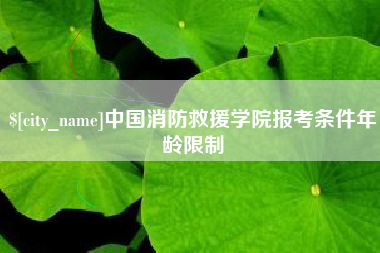 黔东南中国消防救援学院报考条件年龄限制