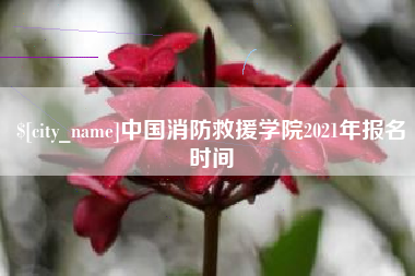 黔东南中国消防救援学院2021年报名时间