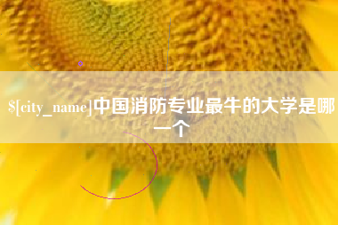 黔东南中国消防专业最牛的大学是哪一个