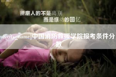 黔东南中国消防救援学院报考条件分数