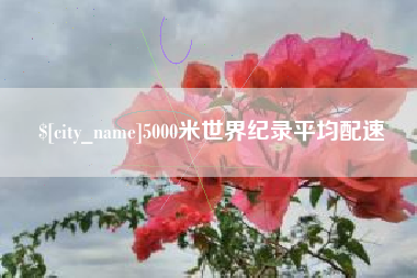 黔东南5000米世界纪录平均配速