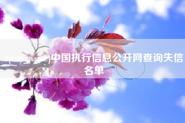 黔东南中国执行信息公开网查询失信名单