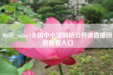 黔东南全国中小学消防公开课直播回放观看入口