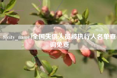 黔东南全国失信人员被执行人名单查询免费