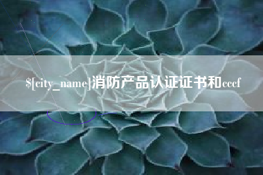 黔东南消防产品认证证书和cccf