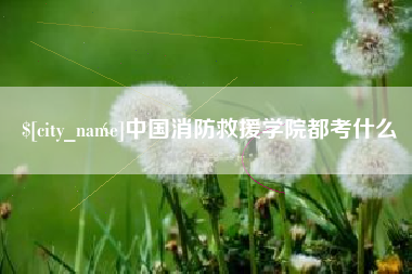黔东南中国消防救援学院都考什么