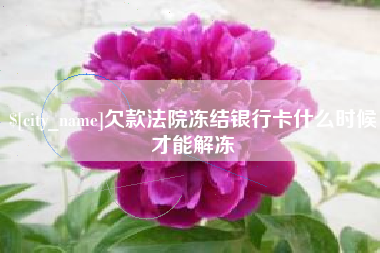 黔东南欠款法院冻结银行卡什么时候才能解冻