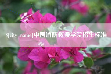 黔东南中国消防救援学院招生标准