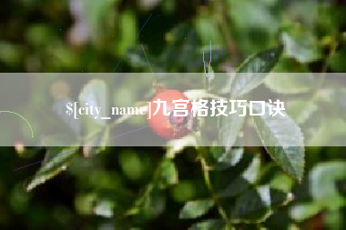 黔东南九宫格技巧口诀